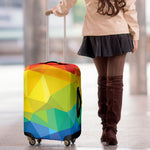 Rainbow Polygonal Geometric Print Luggage Cover