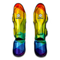 Rainbow Polygonal Geometric Print Muay Thai Shin Guards