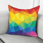 Rainbow Polygonal Geometric Print Pillow Cover