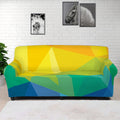 Rainbow Polygonal Geometric Print Sofa Cover