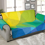 Rainbow Polygonal Geometric Print Sofa Protector