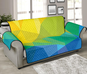 Rainbow Polygonal Geometric Print Sofa Protector