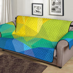 Rainbow Polygonal Geometric Print Sofa Protector