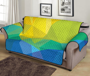 Rainbow Polygonal Geometric Print Sofa Protector