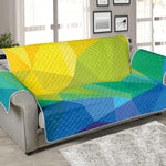 Rainbow Polygonal Geometric Print Sofa Protector