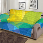 Rainbow Polygonal Geometric Print Sofa Protector