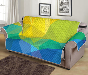 Rainbow Polygonal Geometric Print Sofa Protector