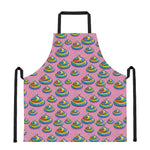 Rainbow Poop Pattern Print Apron