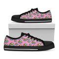 Rainbow Poop Pattern Print Black Low Top Sneakers