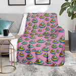 Rainbow Poop Pattern Print Blanket