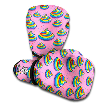 Rainbow Poop Pattern Print Boxing Gloves