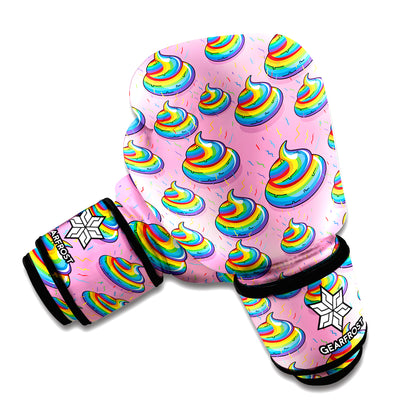 Rainbow Poop Pattern Print Boxing Gloves