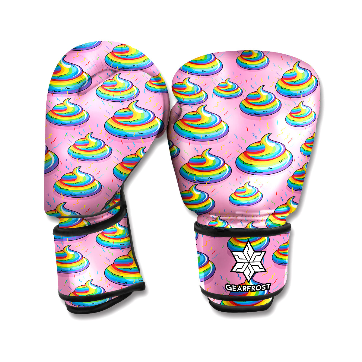 Rainbow Poop Pattern Print Boxing Gloves