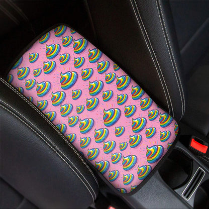 Rainbow Poop Pattern Print Car Center Console Cover