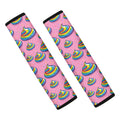 Rainbow Poop Pattern Print Car Seat Belt Covers