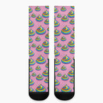 Rainbow Poop Pattern Print Crew Socks