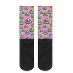 Rainbow Poop Pattern Print Crew Socks