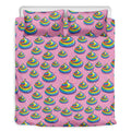 Rainbow Poop Pattern Print Duvet Cover Bedding Set