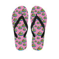 Rainbow Poop Pattern Print Flip Flops