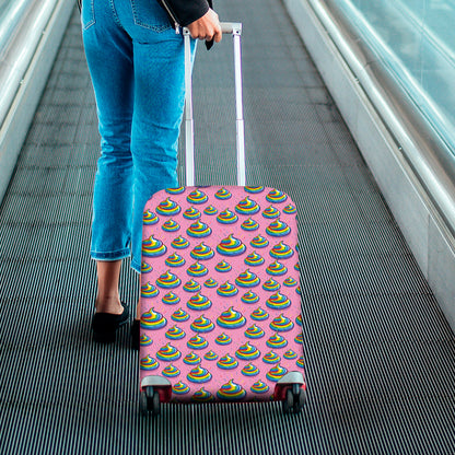 Rainbow Poop Pattern Print Luggage Cover