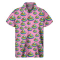 Rainbow Poop Pattern Print Men's Short Sleeve Shirt