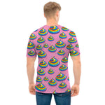 Rainbow Poop Pattern Print Men's T-Shirt
