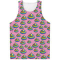 Rainbow Poop Pattern Print Men's Tank Top