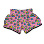 Rainbow Poop Pattern Print Muay Thai Boxing Shorts