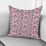 Rainbow Poop Pattern Print Pillow Cover