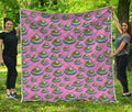 Rainbow Poop Pattern Print Quilt