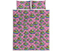Rainbow Poop Pattern Print Quilt Bed Set