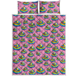 Rainbow Poop Pattern Print Quilt Bed Set