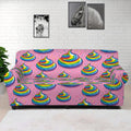 Rainbow Poop Pattern Print Sofa Cover
