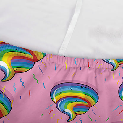 Rainbow Poop Pattern Print Sofa Cover