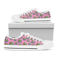Rainbow Poop Pattern Print White Low Top Sneakers