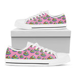 Rainbow Poop Pattern Print White Low Top Shoes