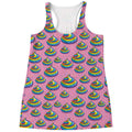 Rainbow Poop Pattern Print Women's Racerback Tank Top