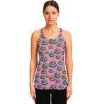 Rainbow Poop Pattern Print Women's Racerback Tank Top