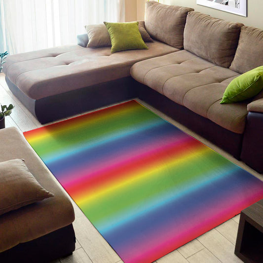 Rainbow Print Area Rug