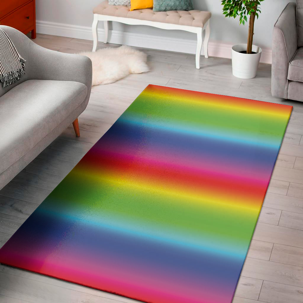 Rainbow Print Area Rug