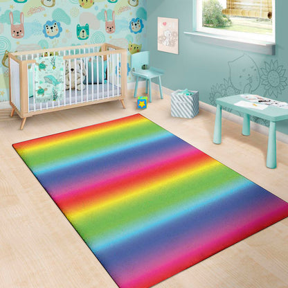 Rainbow Print Area Rug