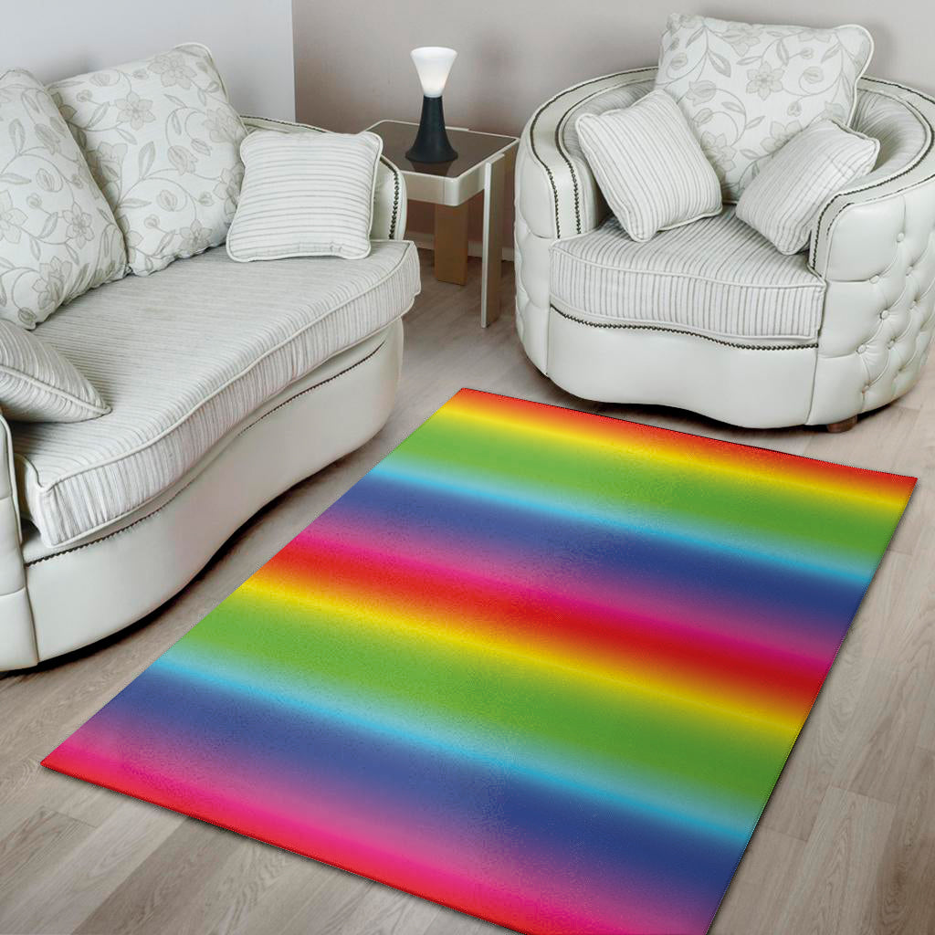 Rainbow Print Area Rug