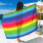 Rainbow Print Beach Sarong Wrap