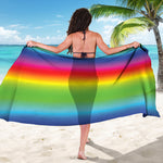 Rainbow Print Beach Sarong Wrap