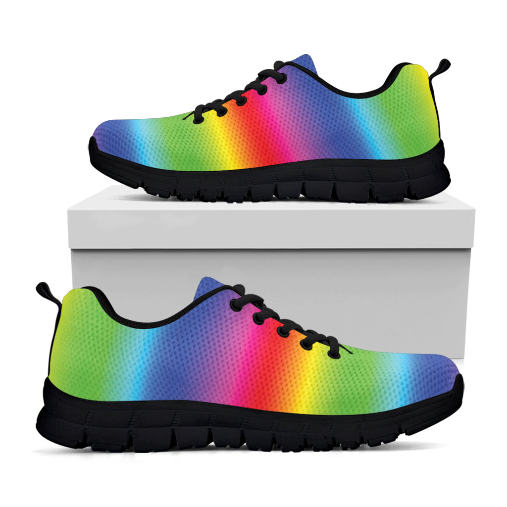 Rainbow Print Black Sneakers