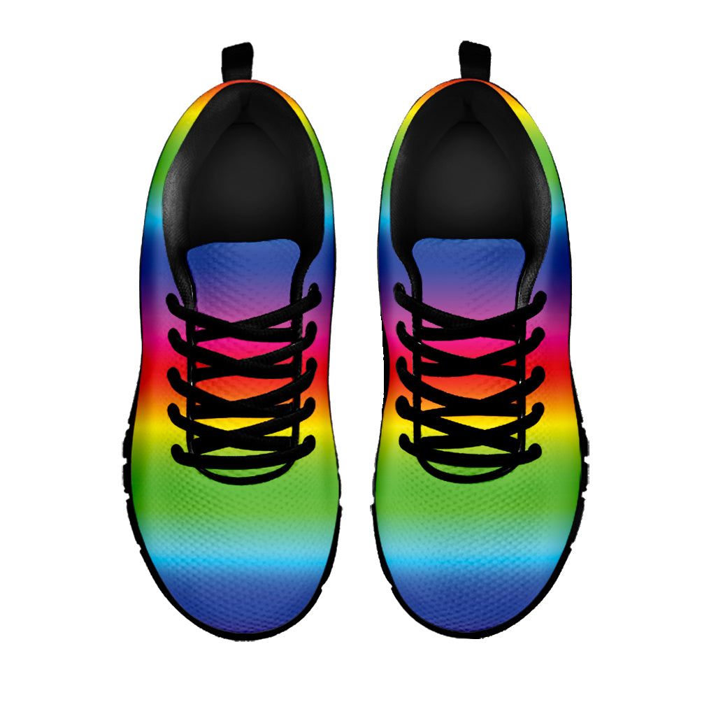 Rainbow Print Black Sneakers