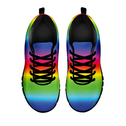 Rainbow Print Black Sneakers
