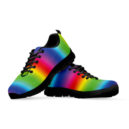 Rainbow Print Black Sneakers