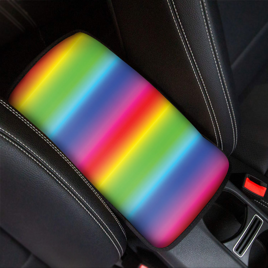 Rainbow Print Car Center Console Cover
