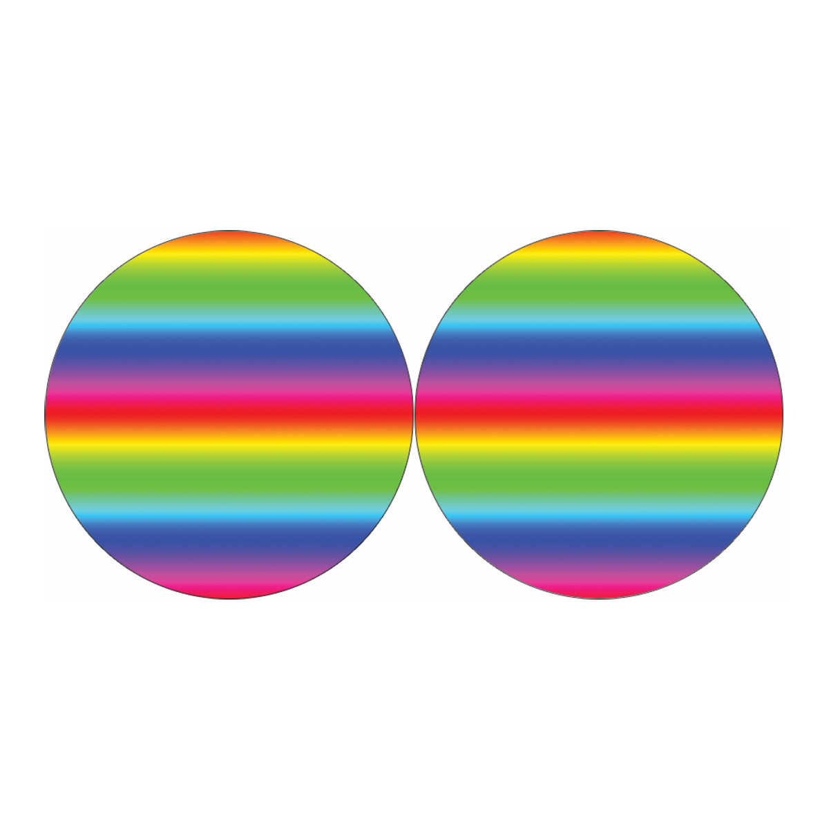 Rainbow Print Car Coasters